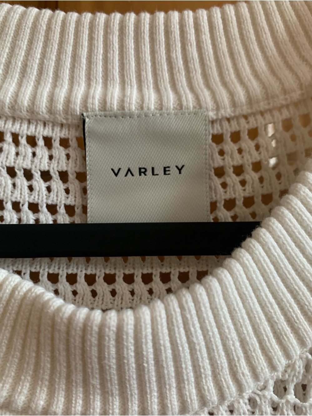 Varley Corvallis Knit Sweater Anthropologie White Open Knit new Without Tags XL - Picture 7 of 12